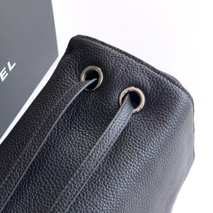 CHANEL 26S SOUPLISSIMO MAXI FLAP 39 IN BLACK GRAINED CALFSKIN SILVER HARDWARE