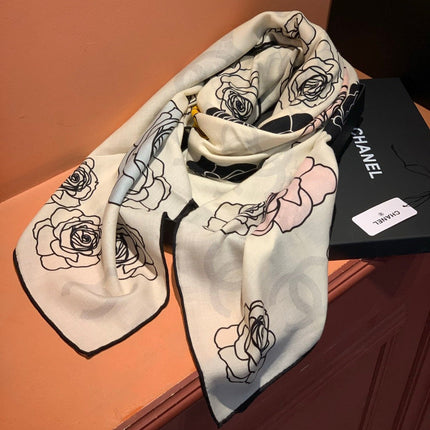 CHANEL 25S SCARF 140 CM IN CASHMERE AND SILK 943335