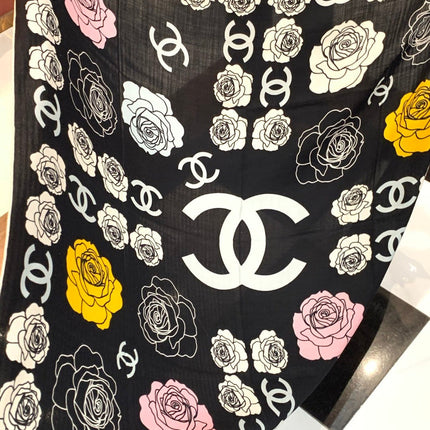 CHANEL 25S SCARF 140 CM IN CASHMERE AND SILK 943336