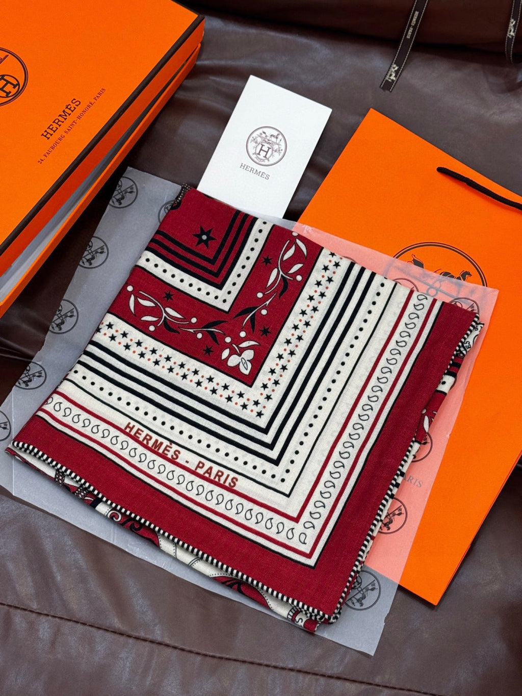 HERMES 25S SCARF 140 IN SILK CASHMERE 991679