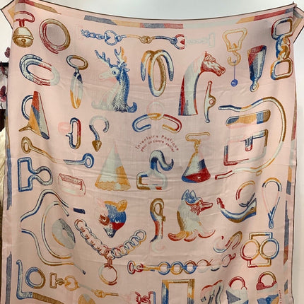 HERMES 25S SCARF 137 IN SILK CASHMERE 991691