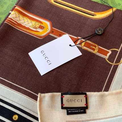 GUCCI 26S SCARF 140 IN CASHMERE AND SILK 290756