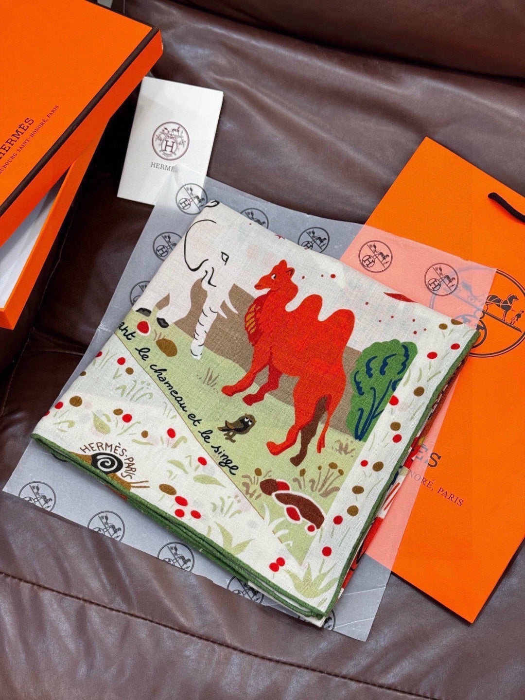 HERMES 26S SCARF 140 IN CASHMERE AND SILK 303102