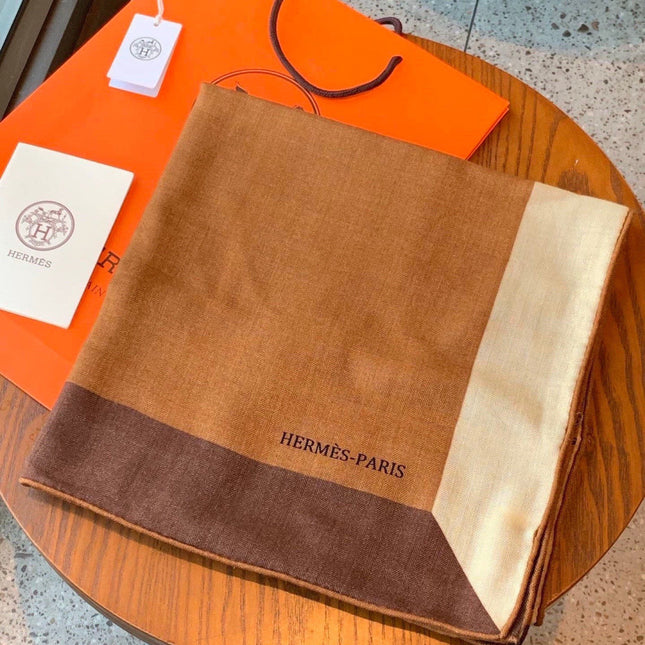 HERMES 26S SCARF 140 IN CASHMERE AND SILK 304241