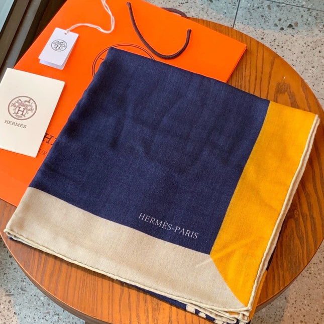 HERMES 26S SCARF 140 IN CASHMERE AND SILK 304242