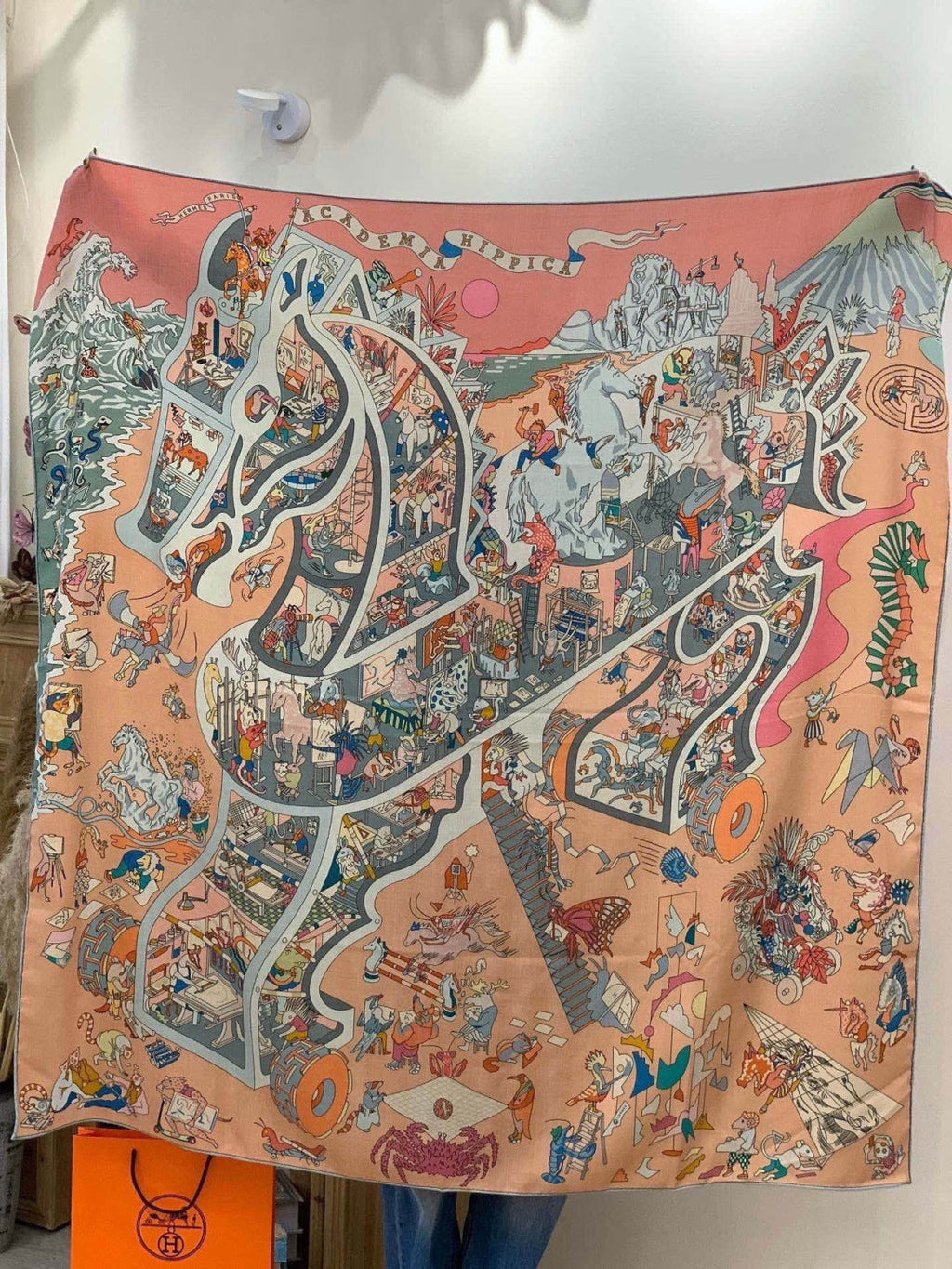 HERMES 26S SCARF 135 IN CASHMERE AND SILK 304245