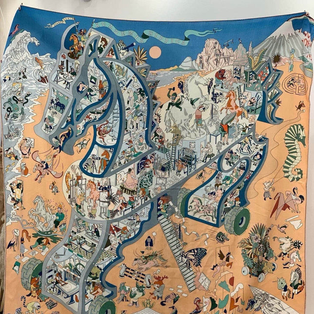 HERMES 26S SCARF 135 IN CASHMERE AND SILK 304249