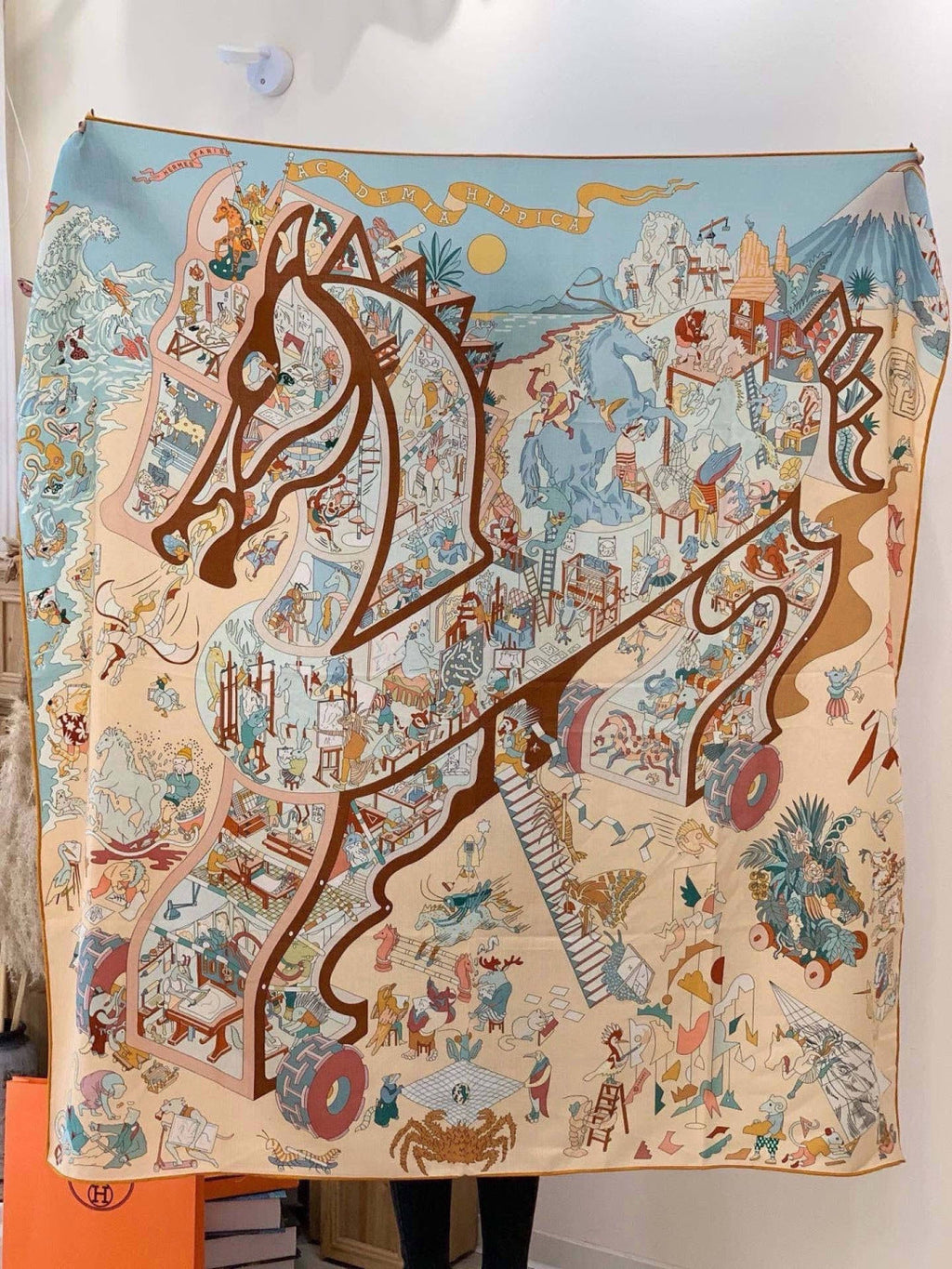 HERMES 26S SCARF 135 IN CASHMERE AND SILK 304250