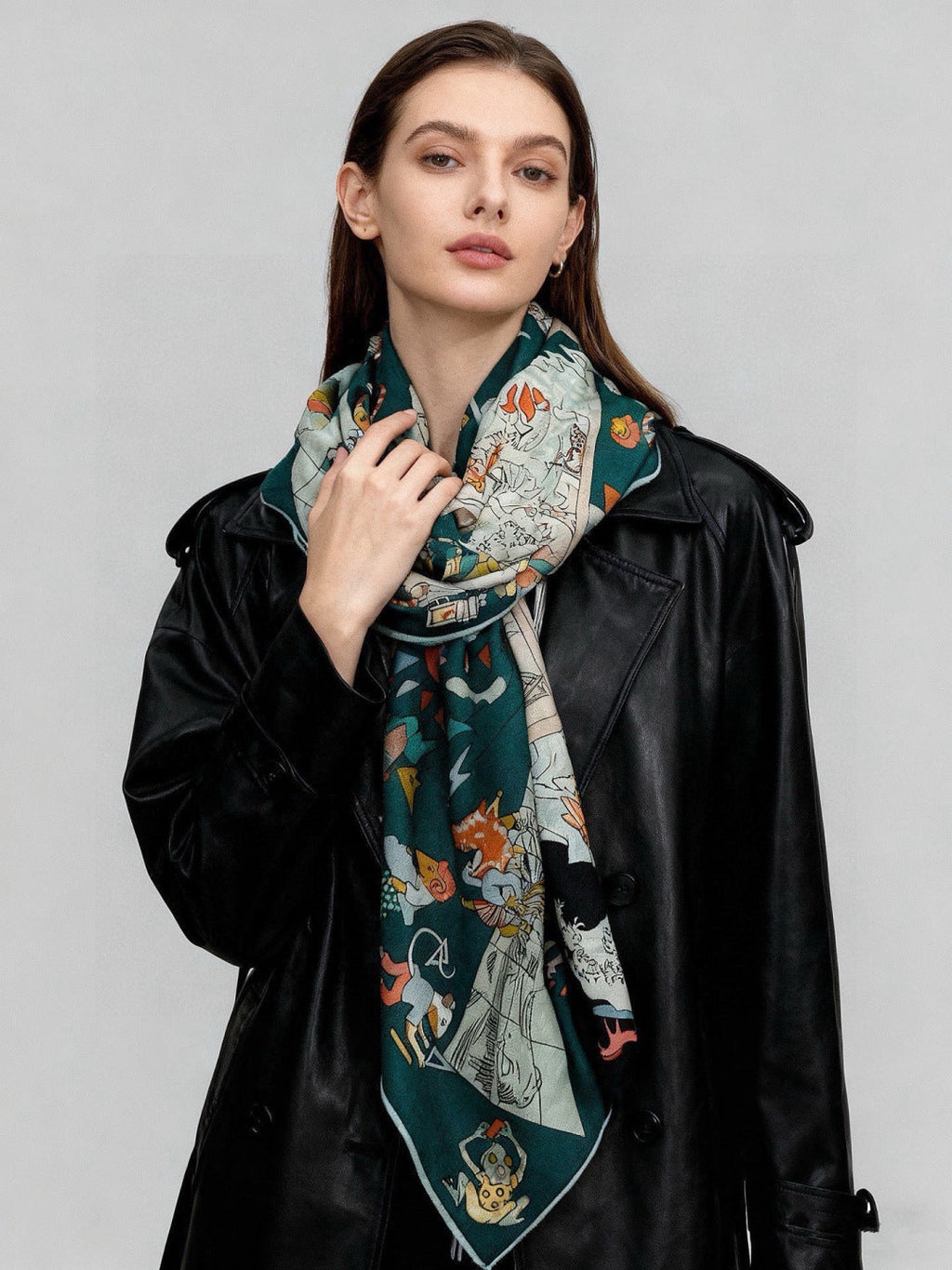 HERMES 26S SCARF 135 IN CASHMERE AND SILK 304251
