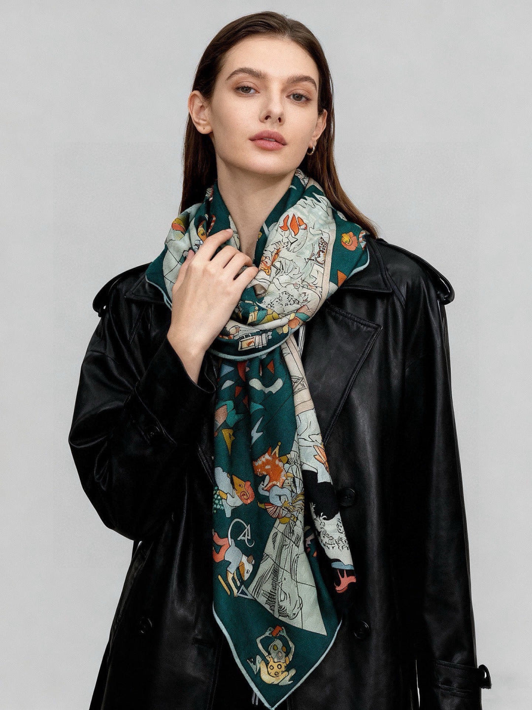 HERMES 26S SCARF 135 IN CASHMERE AND SILK 304251