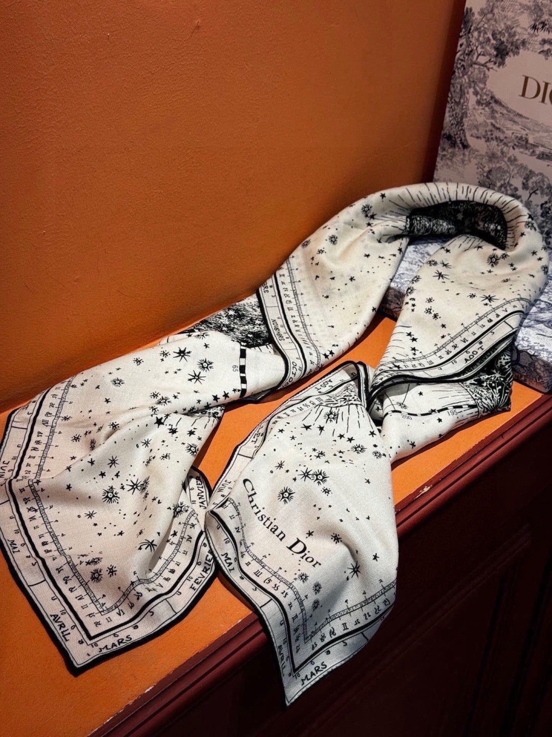 DIOR 26S SCARF 140CM IN CASHMERE SILK 304689