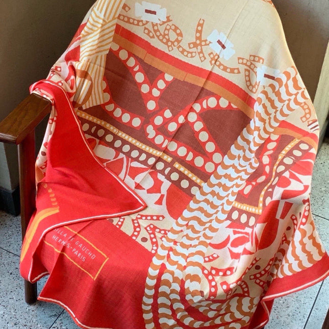 HERMES 26S SCARF 140 IN CASHMERE AND SILK 304706