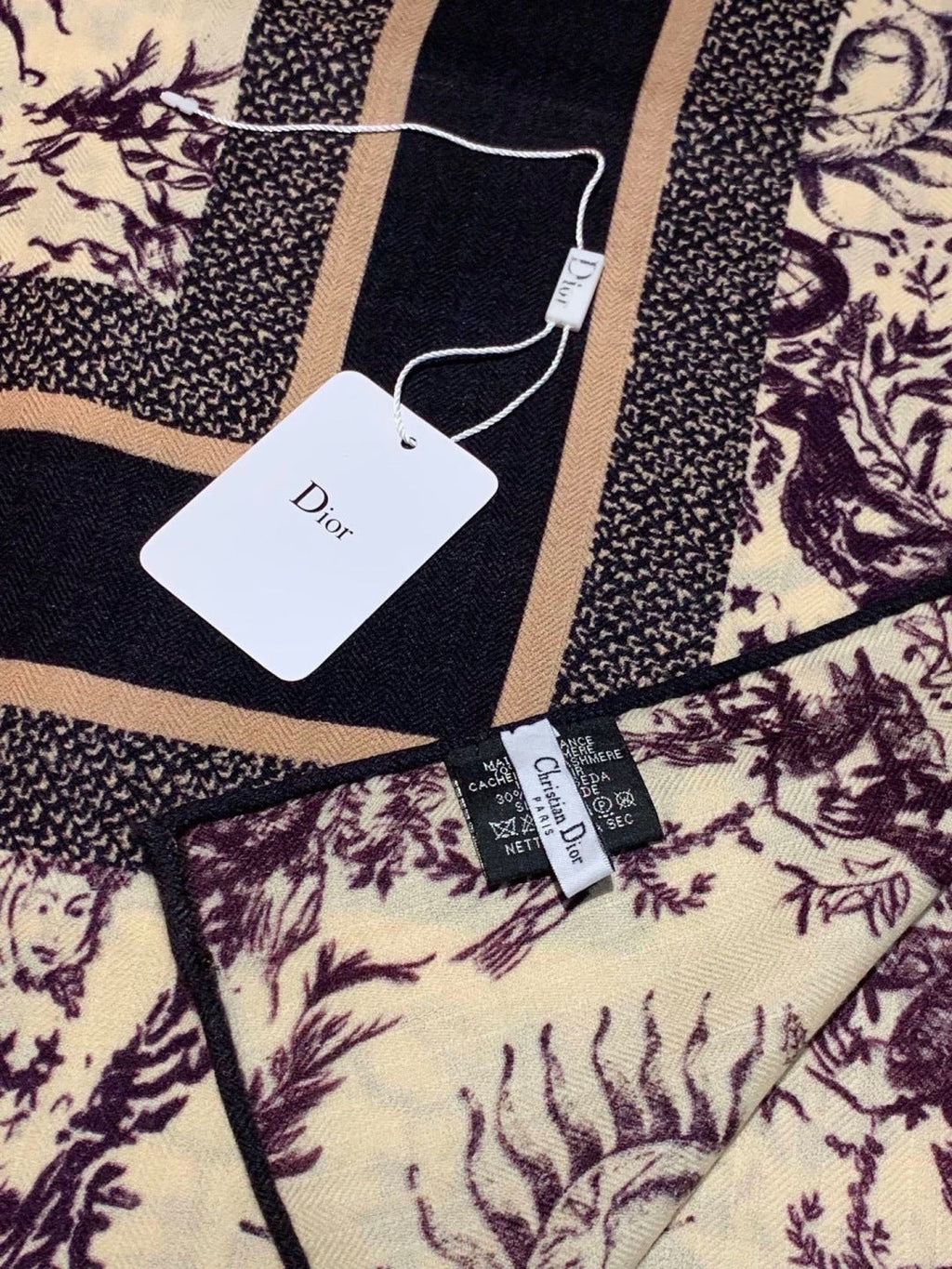DIOR 26S SCARF 135CM IN CASHMERE SILK 304709