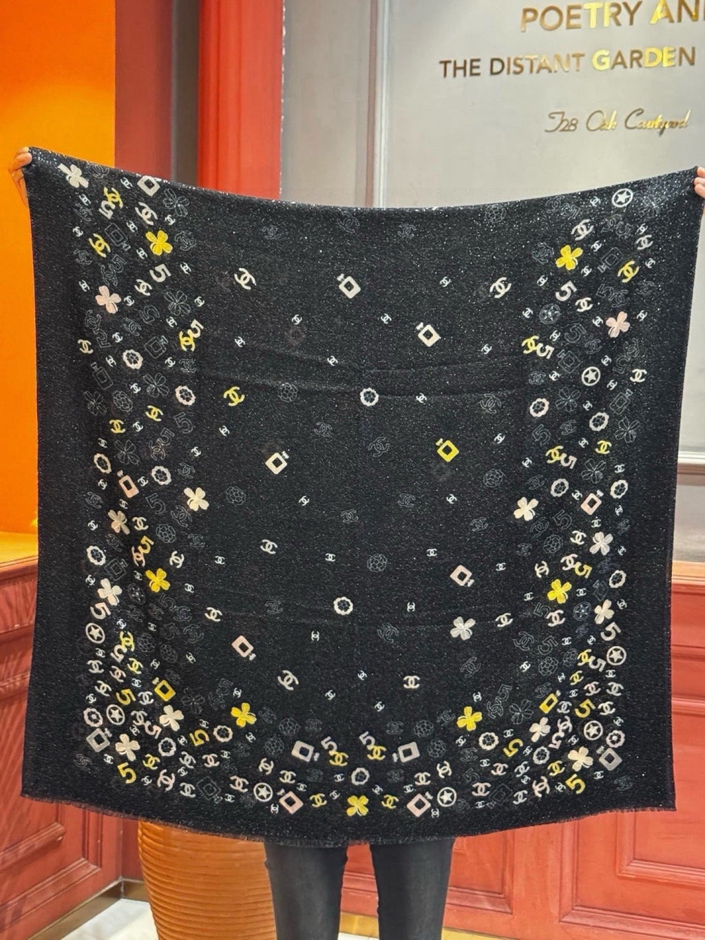 CHANEL 26S SCARF 200 IN CASHMERE AND SILK 307226