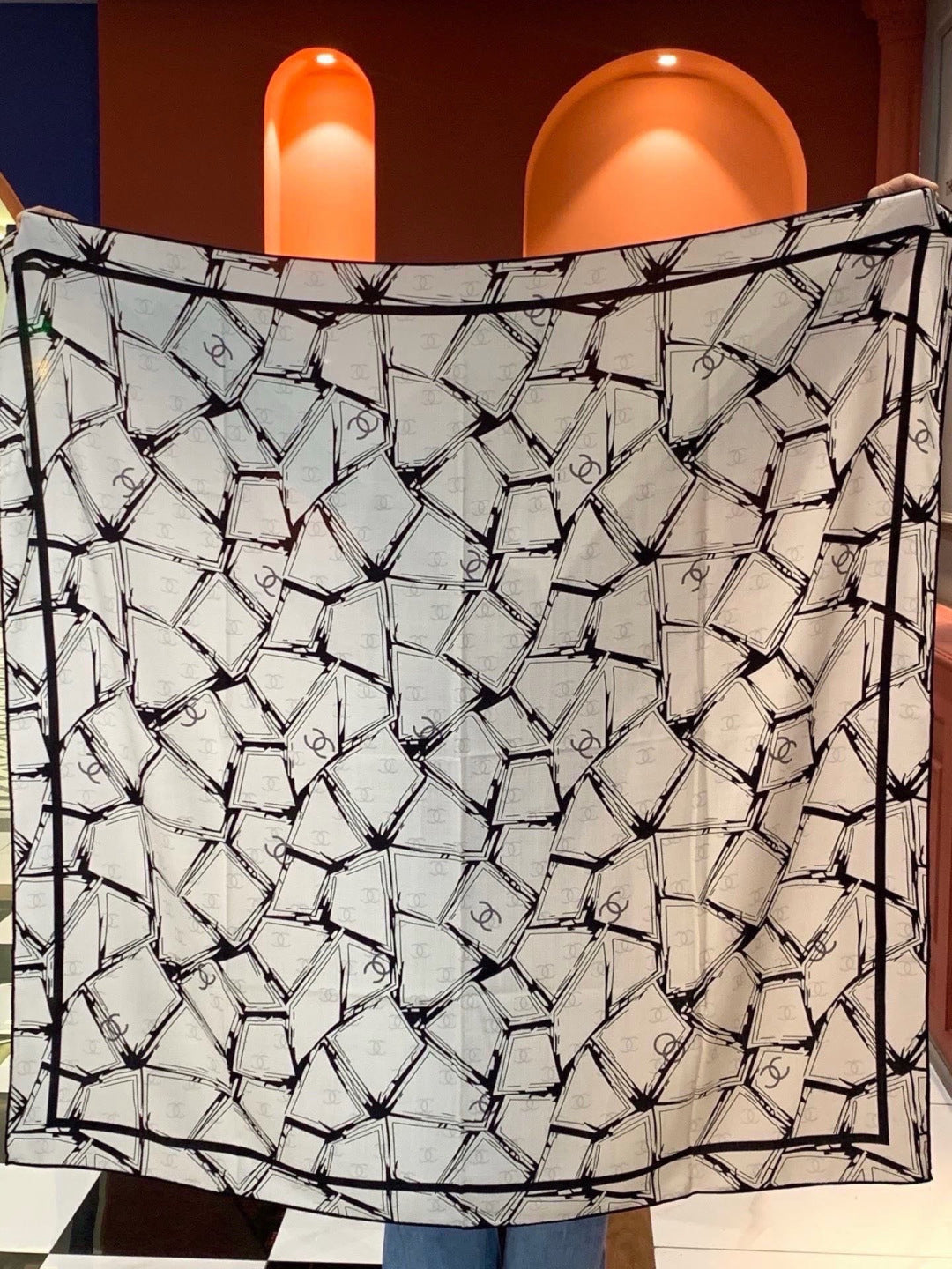CHANEL 26S SCARF 135 IN CASHMERE AND SILK 309911