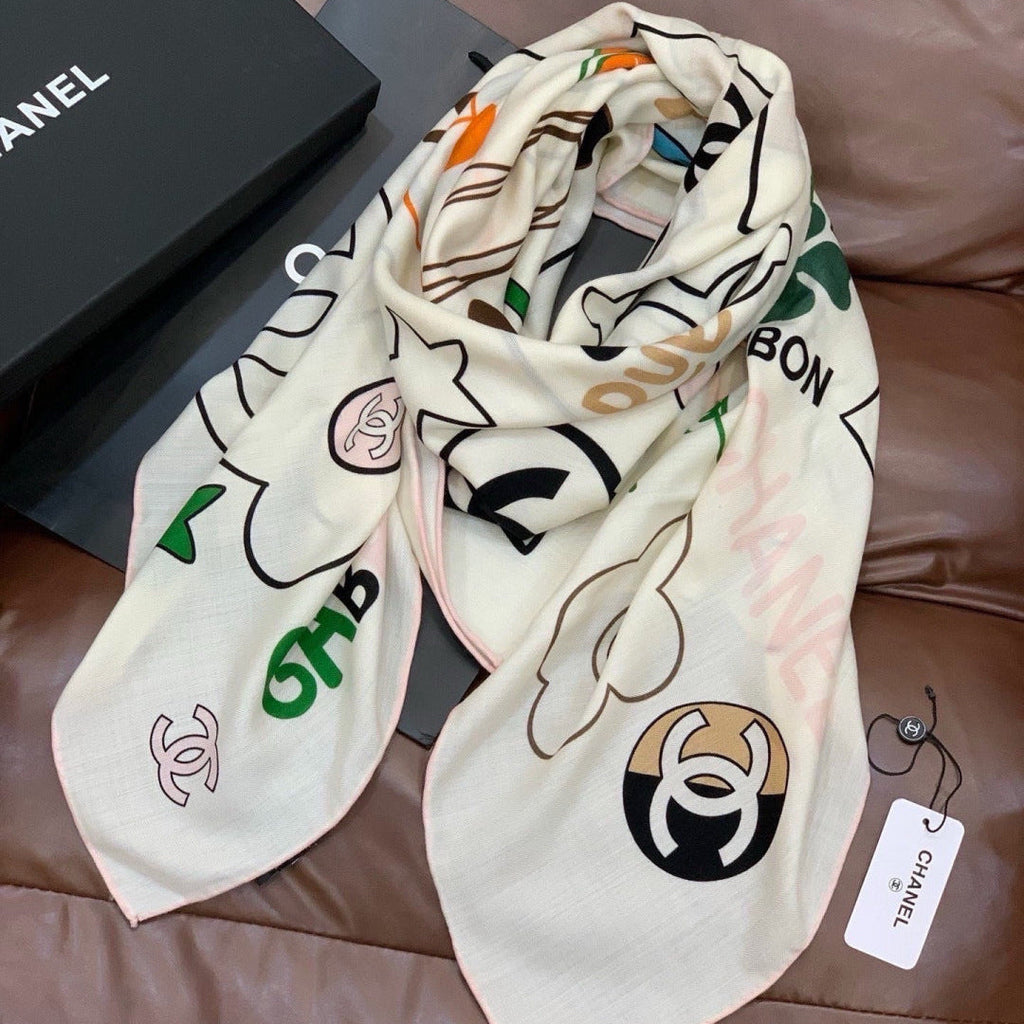 CHANEL 26S SCARF 135 IN CASHMERE AND SILK 309915