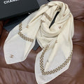 CHANEL 26S SCARF 135 IN SILK AND CASHMERE 313344