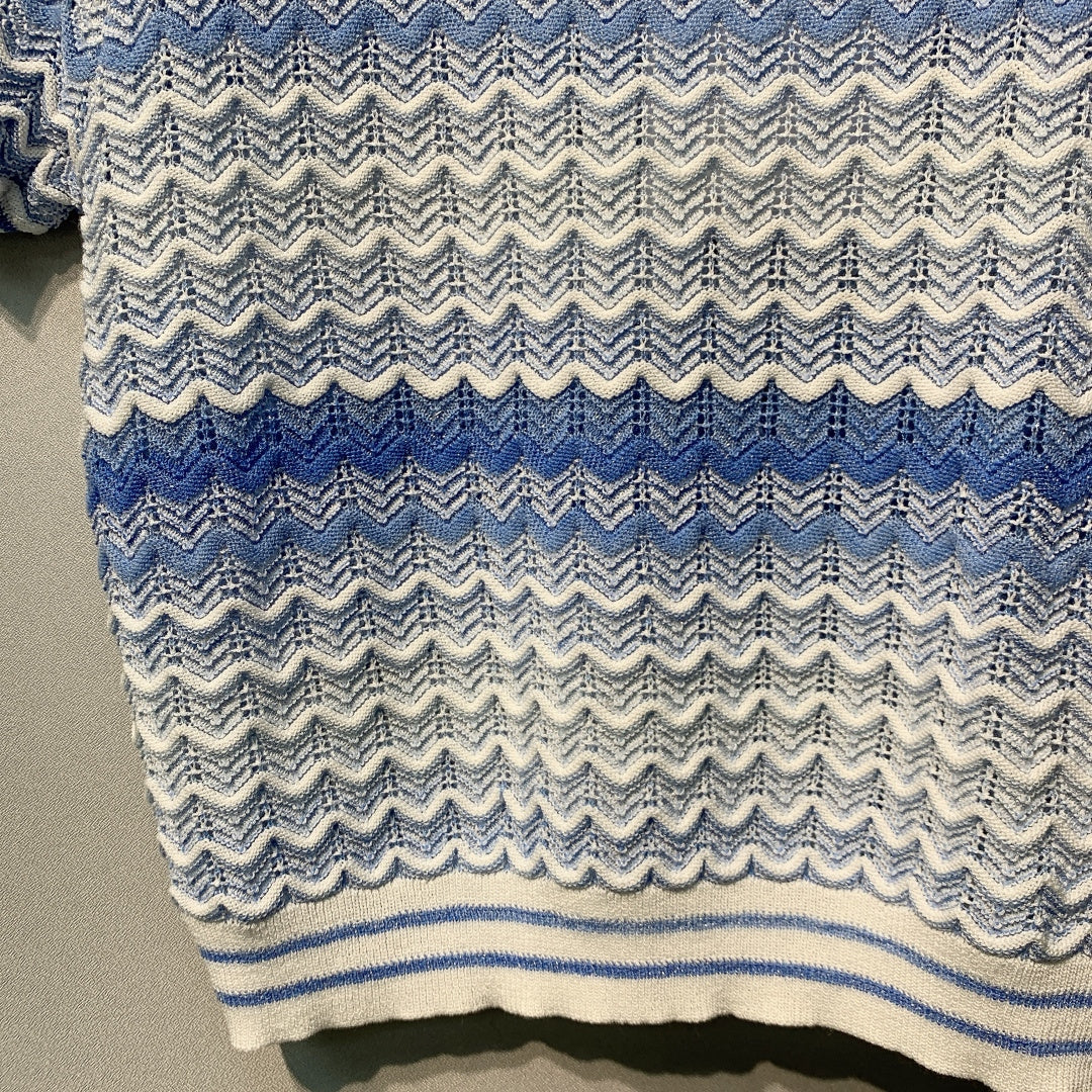CHANEL 26S SHORT-SLEEVE KNIT TOP STYLE 1109