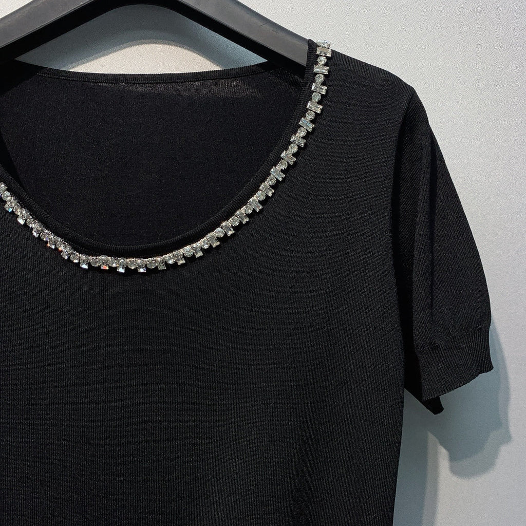 CHANEL 26S SHORT-SLEEVE KNIT TOP STYLE 1077