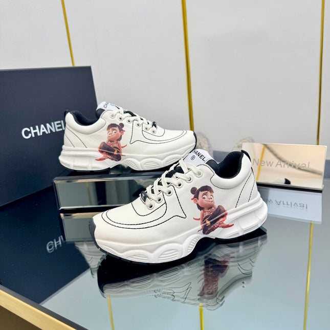 TRAINERS SNEAKER IN WHITE CALFSKIN WITH STICKER 238623