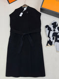 HERMES 25S LONG SLEEVELESS CASHMERE VEST 190