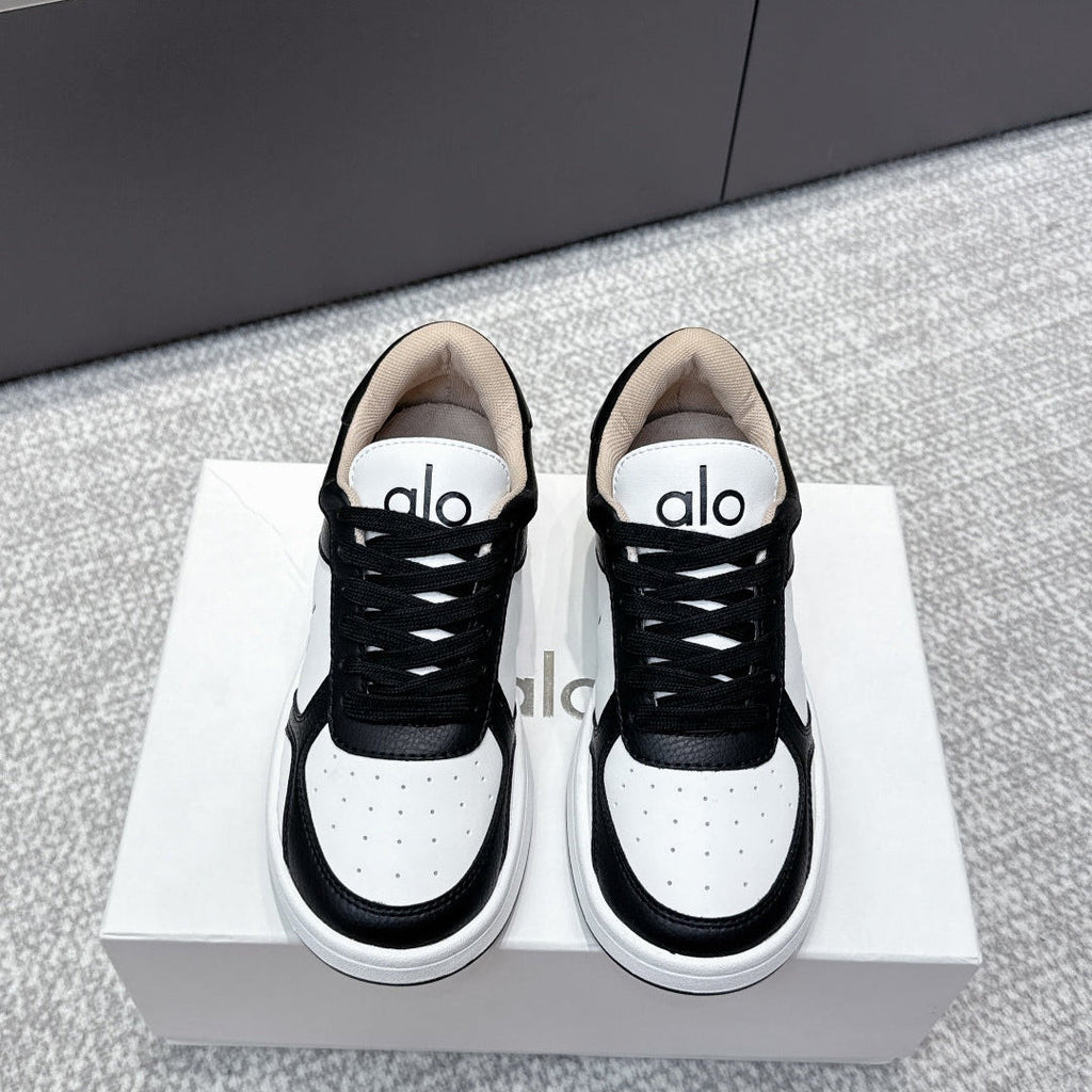 ALO 25S SNEAKER IN BLACK AND WHITE LAMBSKIN