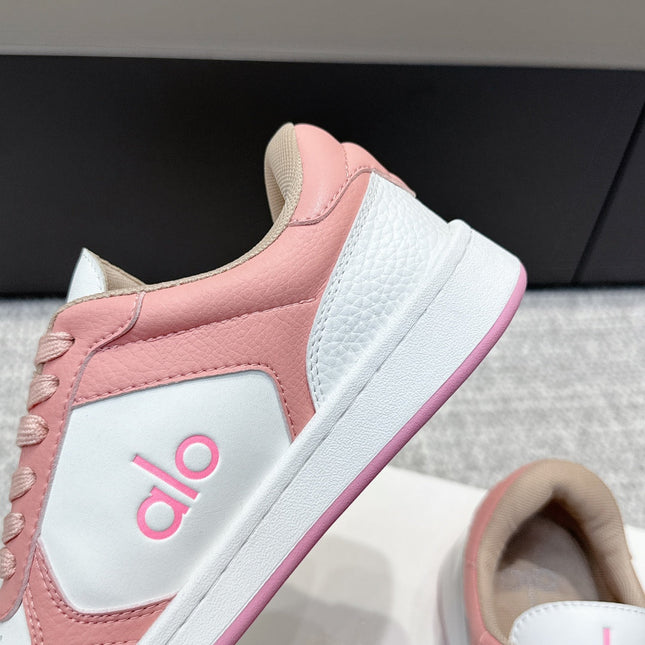ALO 25S SNEAKER IN PINK AND WHITE LAMBSKIN
