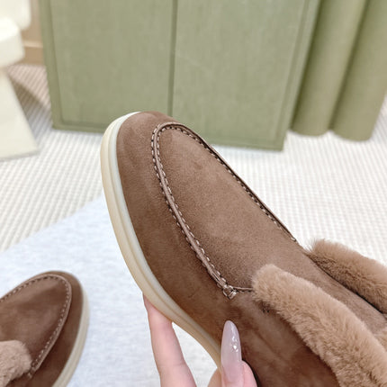 LP 25S SUMMER CHARMS WALK LOAFERS IN BROWN SUEDE AND FLEECE