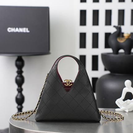 CHANEL 26S SHOPPING BAG MEDIUM 23 IN BLACK LAMBSKIN GOLD HARDWARE