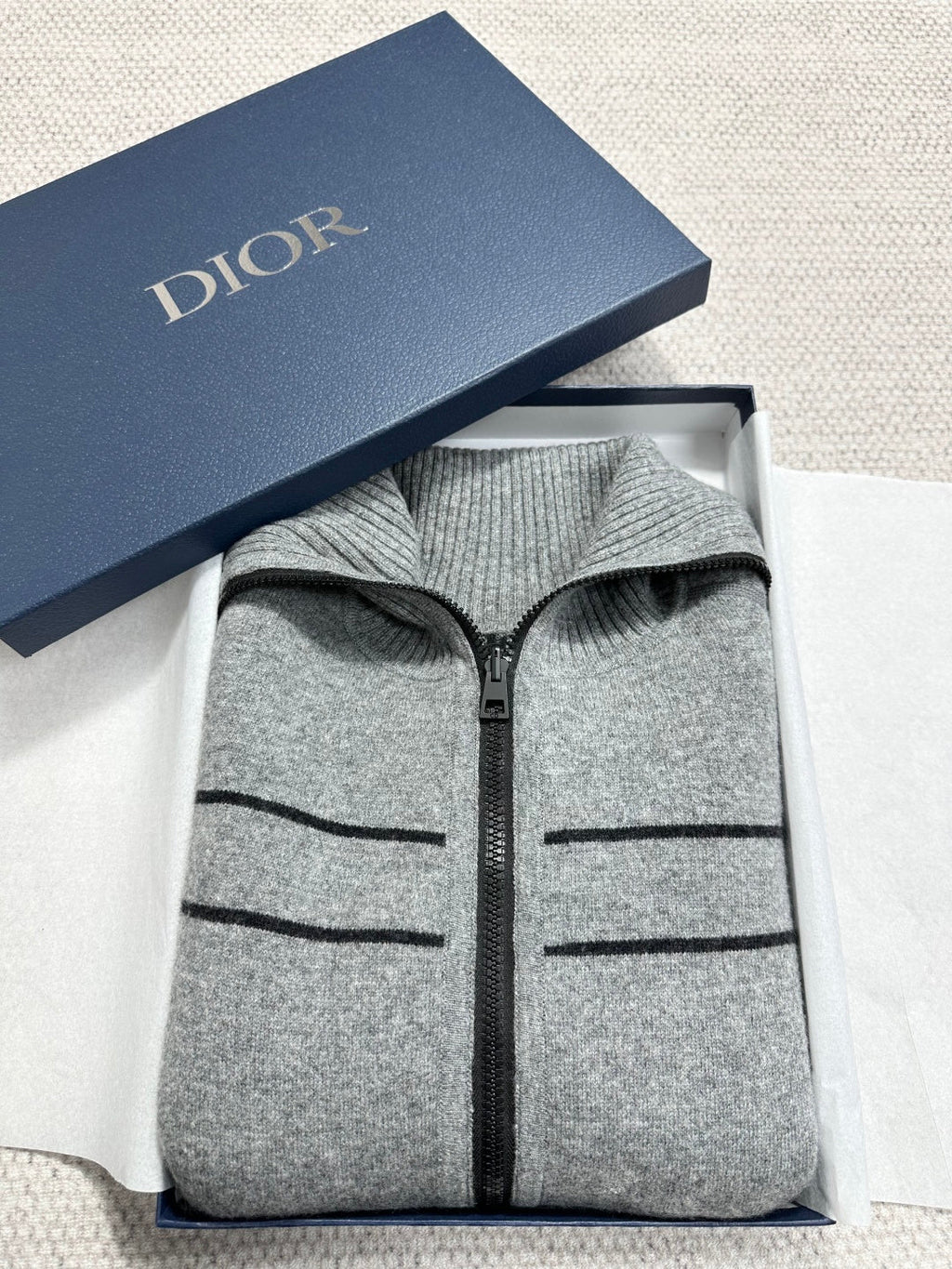 DIOR 26S REVERSIBLE CASHMERE NOTCHED-COLLAR JACKET 975