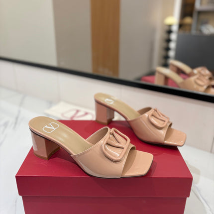 VALENTINO 26S HIGH-HEEL SANDALS 60 MM IN NUDE PINK PATENT CALFSKIN