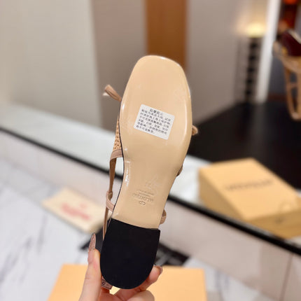 VALENTINO 26S SLINGBACK FLATS IN BEIGE AND BURGUNDY CALFSKIN