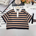CHANEL 25S SHORT-SLEEVE STRIPED SHIRT 598