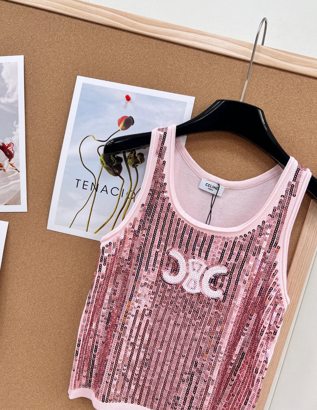 CELINE 26S SEQUIN KNIT TANK TOP 141