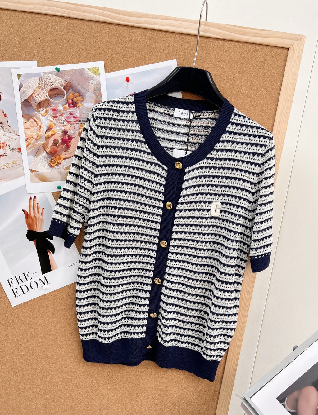 CELINE 26S SHORT-SLEEVE KNIT TOP STYLE 271