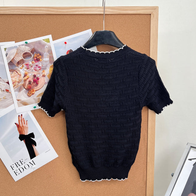CHANEL 26S SHORT-SLEEVE KNIT TOP STYLE 1147