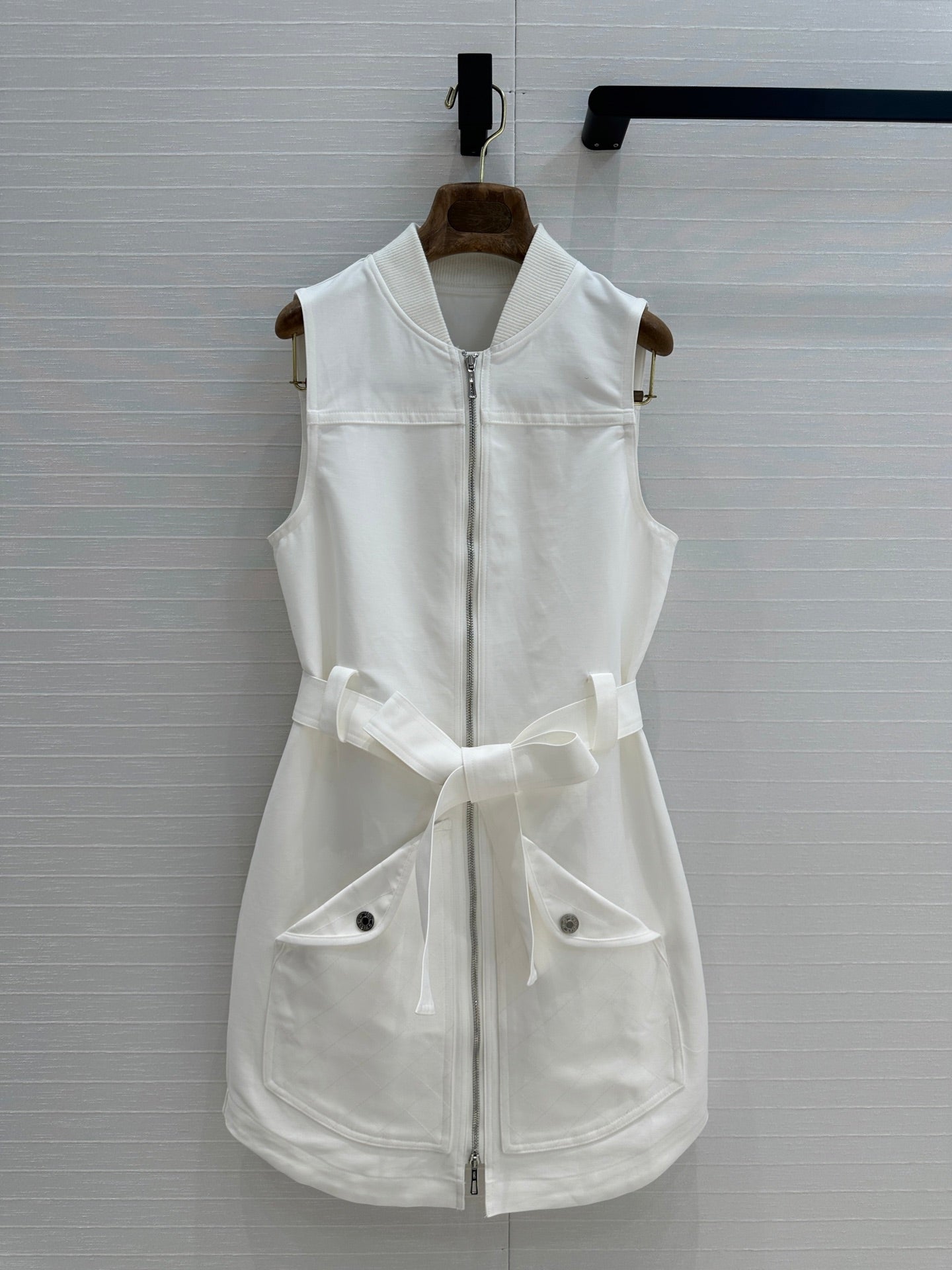 HERMES SLEEVELESS ZIPPER DRESS 276155