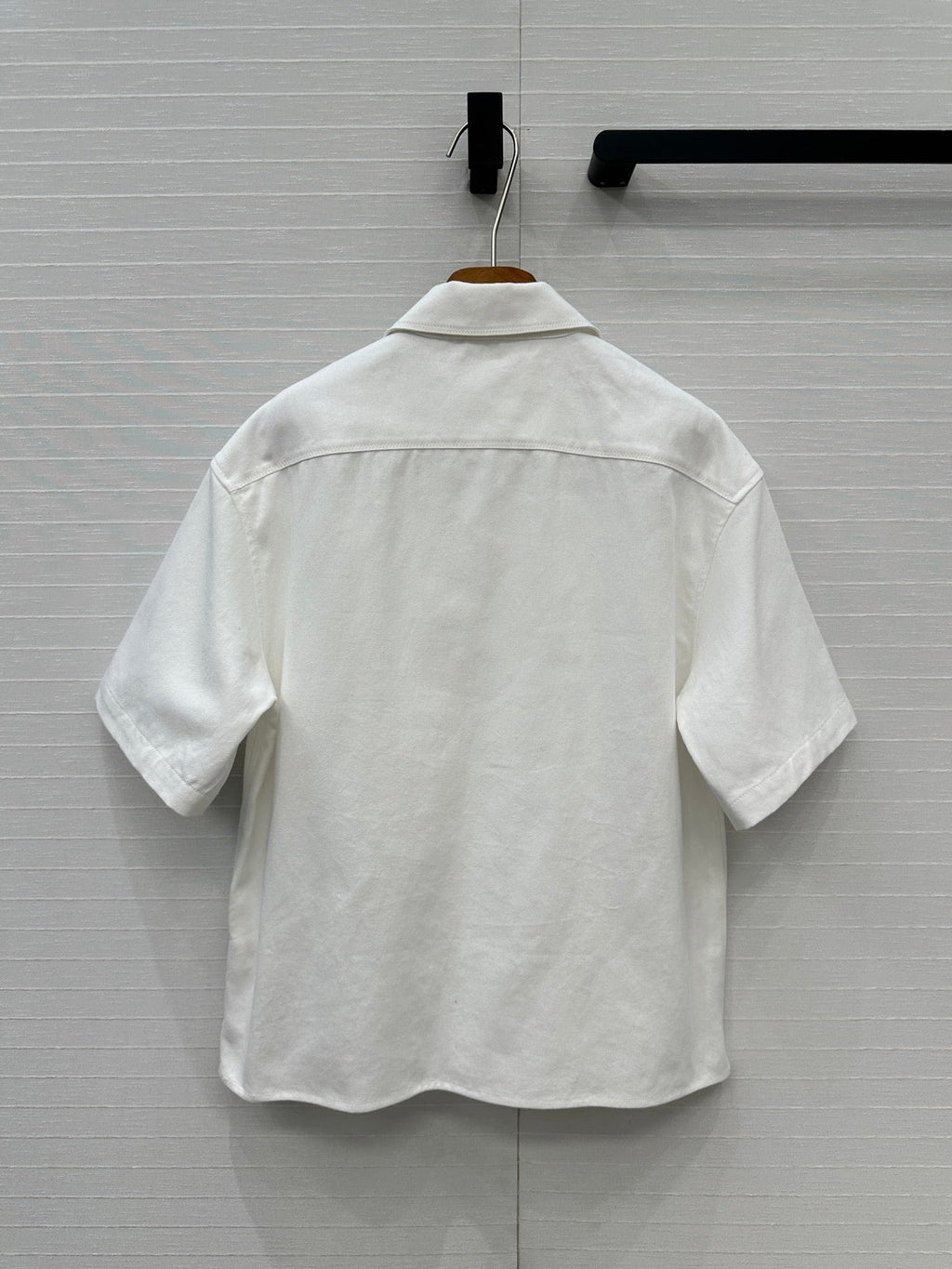 Loewe Denim Short-sleeved Shirt White Cotton