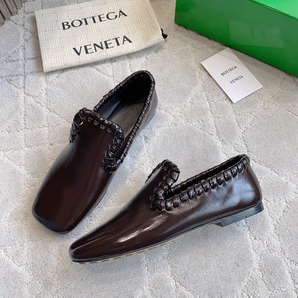 BOTTEGA VENETA 26S SABATO LOAFERS IN DARK BROWN CALFSKIN