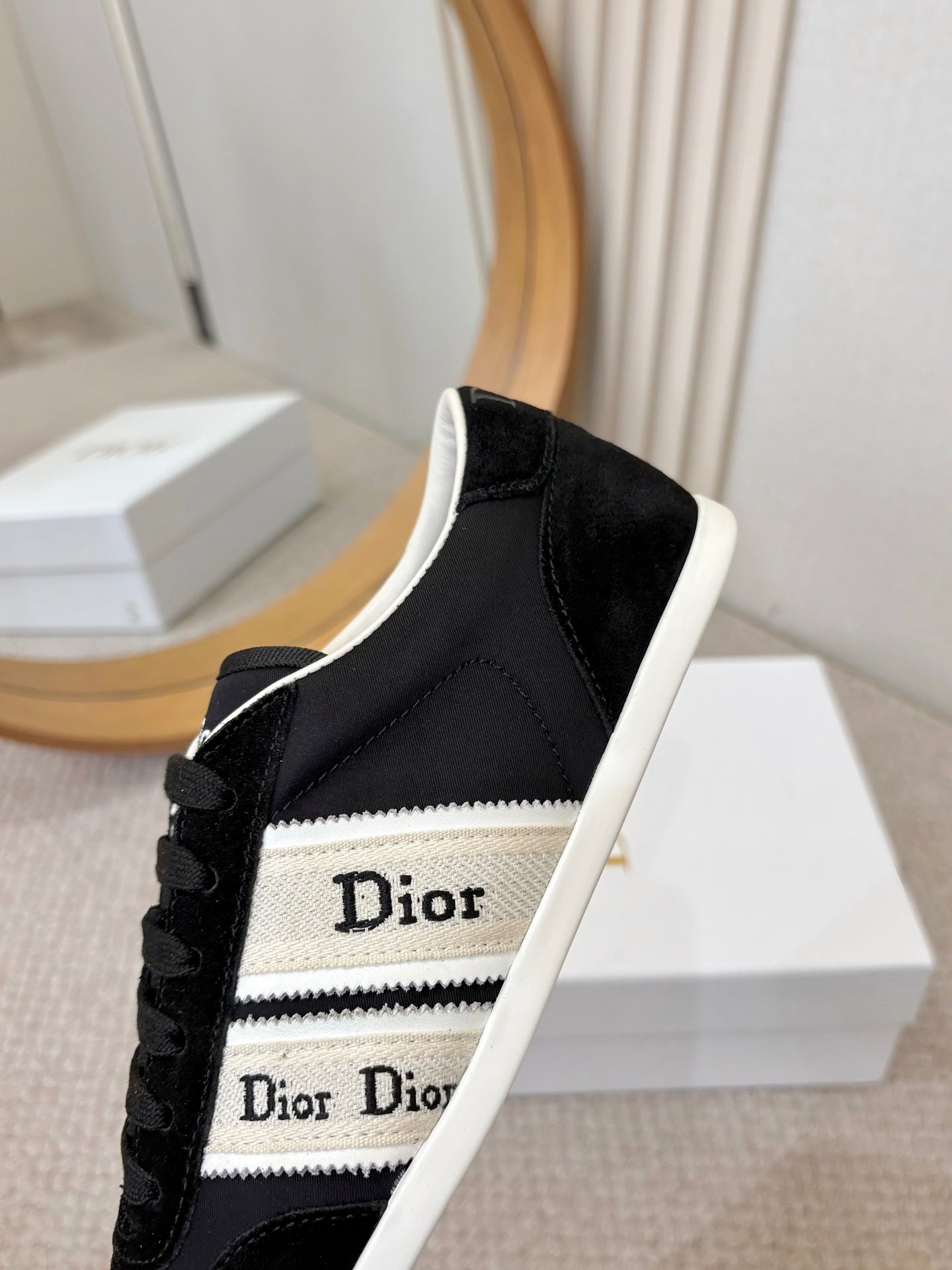 DIOR 26S SNEAKERS IN BLACK SUEDE