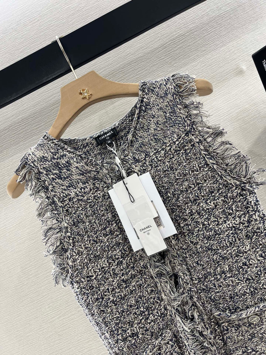 KNITTED ROUND-NECK BLAZER 25S IN COTTON YB 265662