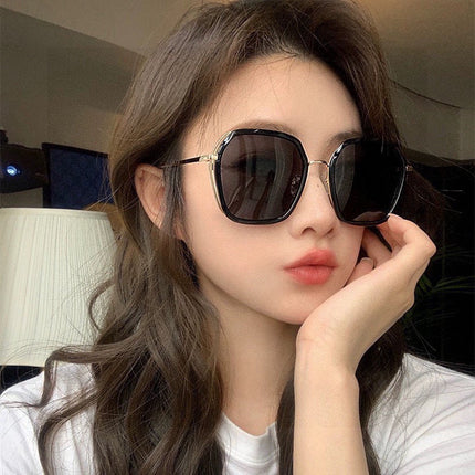 SQUARE FRAME SUNGLASSES G6581 IN ACETATE AND METAL