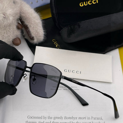 RECTANGULAR FRAME SUNGLASSES G5227 IN METAL
