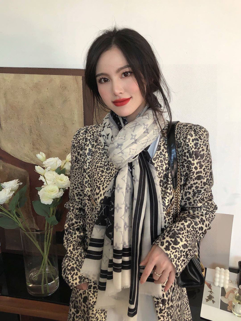 LV SCARF 200 CM IN CASHMERE 732076