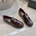 CHANEL 25S MOCCASINS IN ROSEWOOD CALFSKIN GOLD HARDWARE