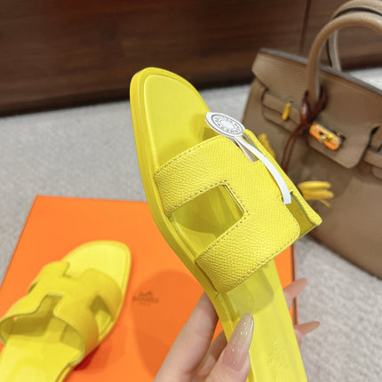 HM 26S ORAN SANDAL IN YELLOW LAMBSKIN
