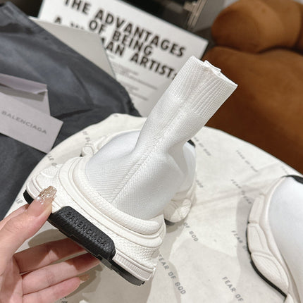 BALENCIAGA 25S SPEED TRAINER SNEAKERS 55 MM IN WHITE KNIT