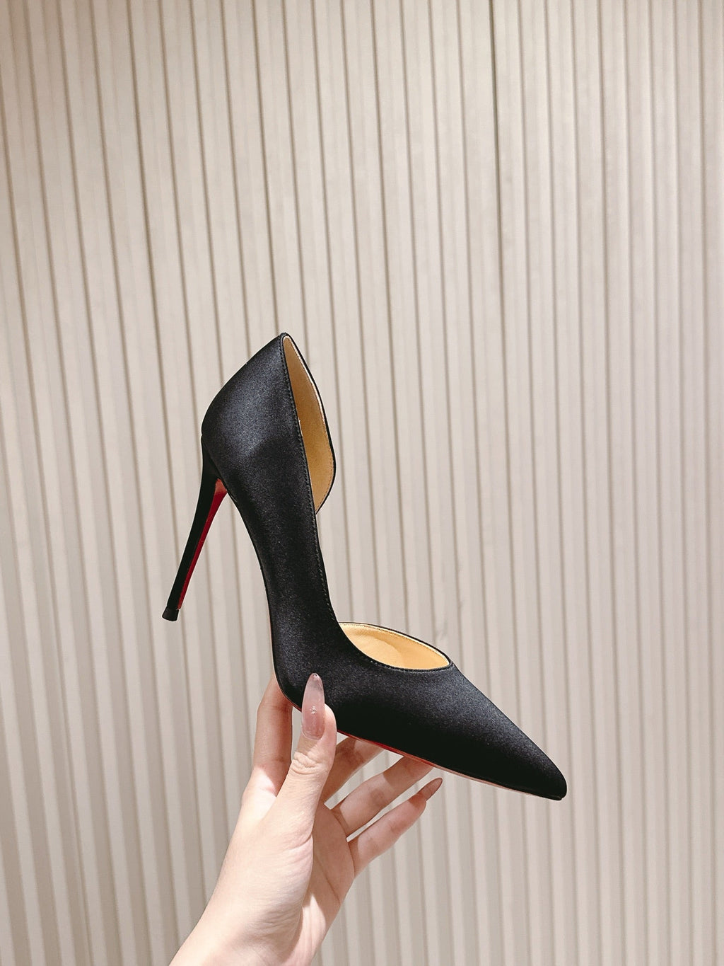 IRIZA PUMPS 95MM IN BLACK MATTE CALFSKIN
