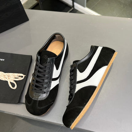 DRIES VAN NOTEN SNEAKER IN BLACK AND WHITE SUEDE