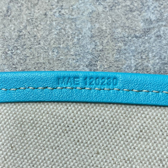 SMALL BELHARRA 24 IN BABY BLUE GOYARDINE CANVAS AND LAMBSKIN